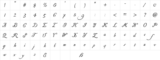 Daresiel Regular  glyph index