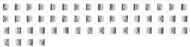 XperimentypoStripes-Two Regular  glyph index