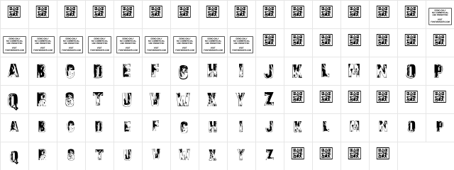 Sons of Noah Regular  glyph index