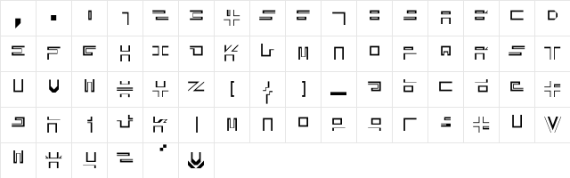 City Habitation  glyph index