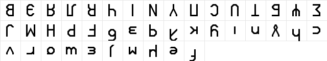chomicki Regular  glyph index