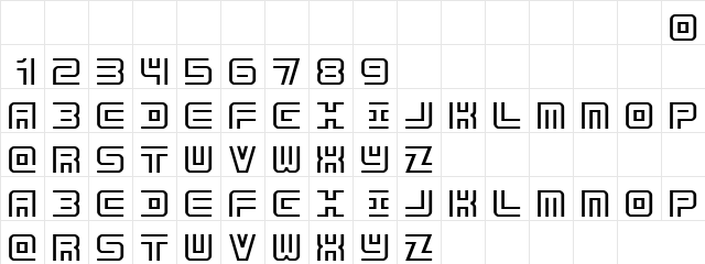 Ricky Micky Regular  glyph index