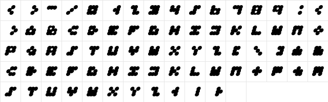 Apollo9 Italic  glyph index