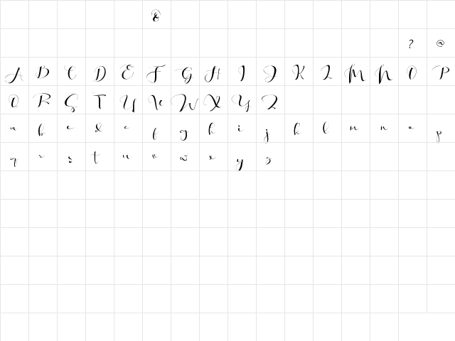 Khatmadu Regular  glyph index