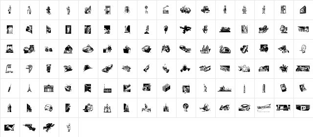 XCityGIGS Regular  glyph index