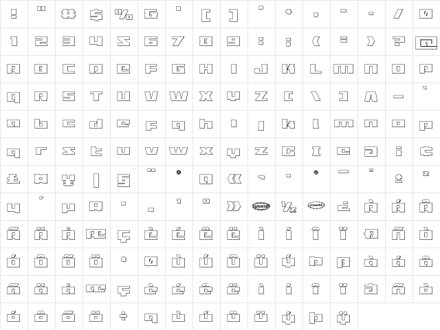 Turbo Charge Outline Outline  glyph index