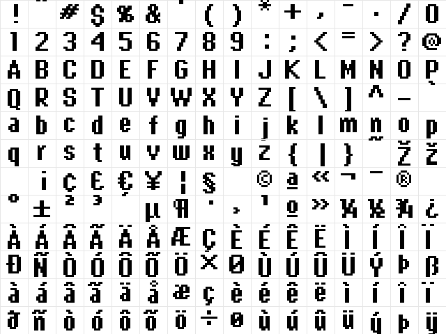 copy 09_66 Regular  glyph index