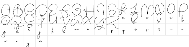 Bigballon Regular  glyph index