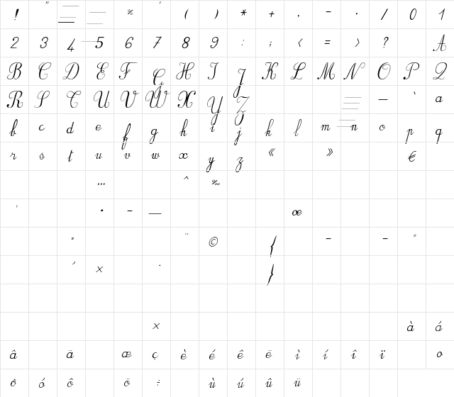 BV_Rondes2 ital Italic  glyph index