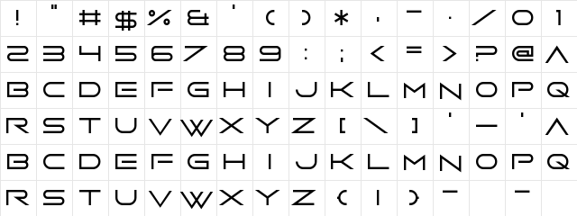 Bottom Brazil Regular  glyph index
