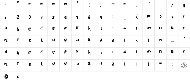 Real Bttsoief Regular  glyph index