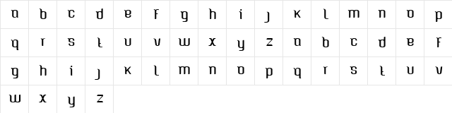 Caspian Sea Med Tracked Regular  glyph index