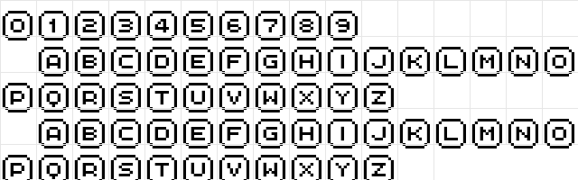 FFF Interface05 Regular  glyph index