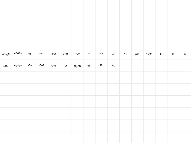 release me Regular  glyph index