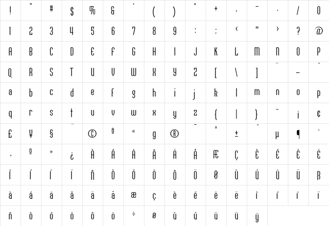 Conques Book  glyph index