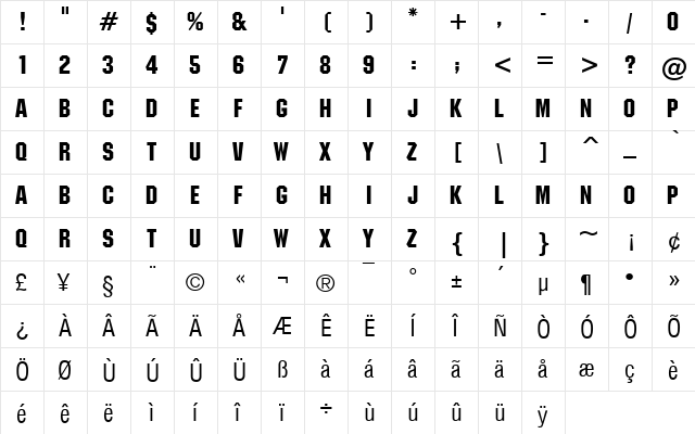 Ayar_Pyatho_pub DemiBold  glyph index