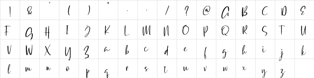 Qatar Capital Demo Regular  glyph index