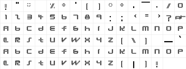 Double Trouble Regular  glyph index