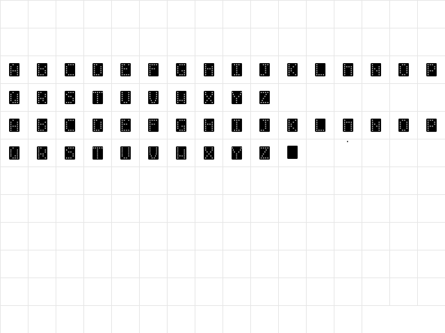 La Villa 1 Regular  glyph index