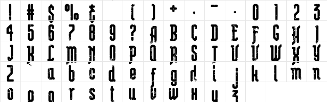 Victorian Art Magic Remains Regular  glyph index