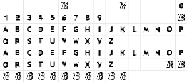 Zone23_nootropics Normal  glyph index