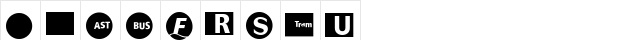 TransitProdukt-LeftBleed Regular  glyph index