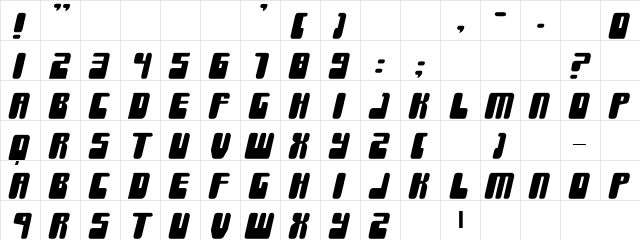 Force Majeure Regular  glyph index