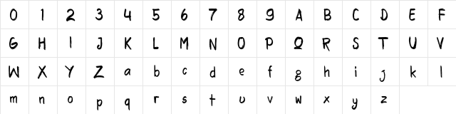 RASQUAKE demo Regular  glyph index