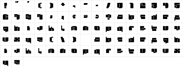 cheaptype Regular  glyph index