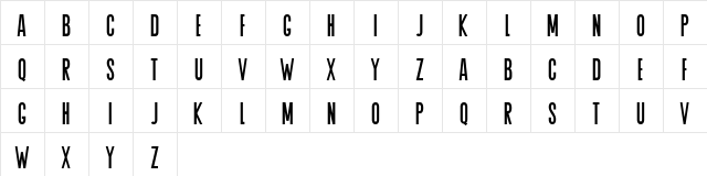 Agrem Regular  glyph index