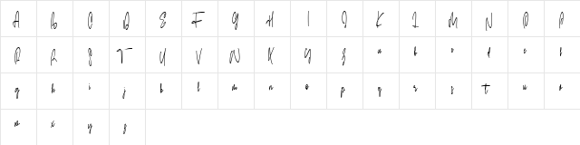 Cardiolla Free Regular  glyph index