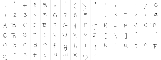 Ashree Regular  glyph index