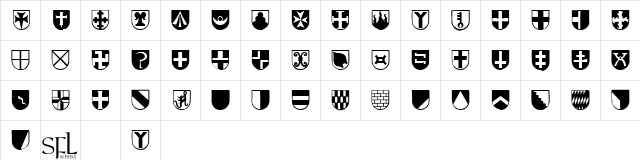 Herald Regular  glyph index