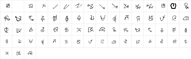 Zentraedi Normal  glyph index