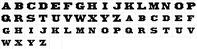 LibertySpikeExtended Regular  glyph index