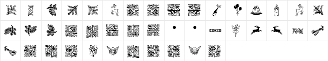 ChristmasOrnamentsMT Regular  glyph index