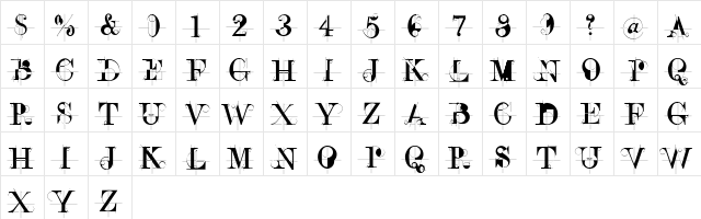 ConstrAccident Regular  glyph index