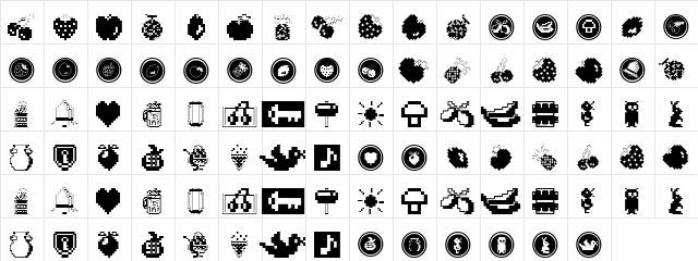 Cool Zone Regular  glyph index