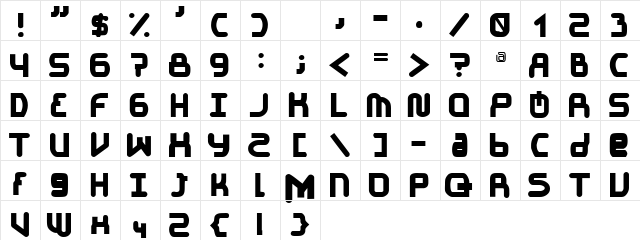 el Jay mixmix Bold  glyph index