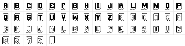 FoOnTaStIcA St Regular  glyph index