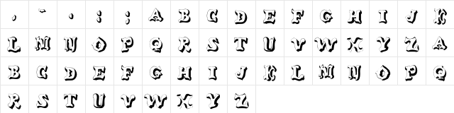 Hermosa Regular  glyph index