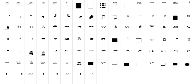 Zeichen Vierhundert Regular  glyph index
