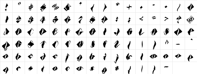 Fictive06 Regular  glyph index