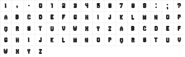 Rockefeller Regular  glyph index