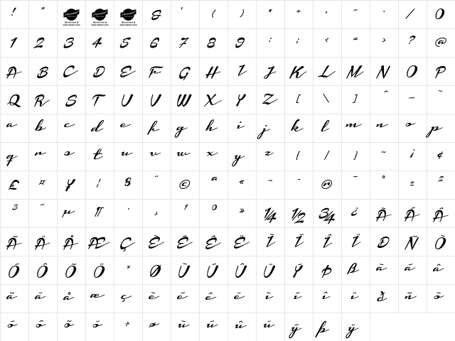 Housegrind Personal Use Only Regular  glyph index