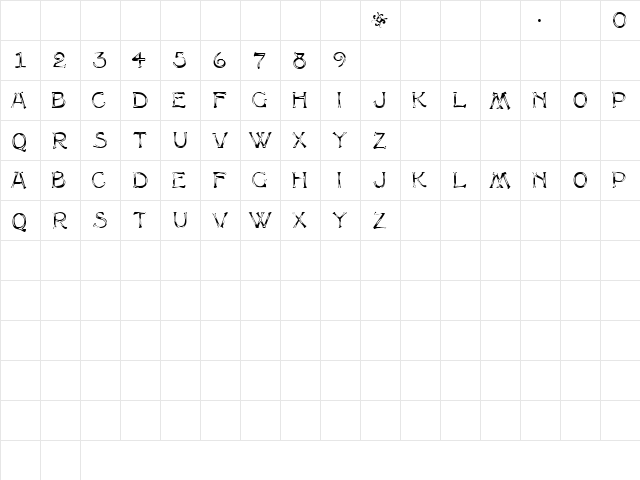CamoCapsSSK Regular  glyph index