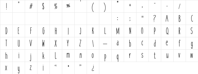 cookies&milk regular  glyph index