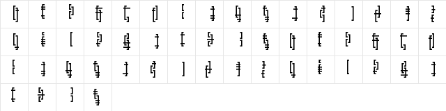 wordsofpeuna Regular  glyph index