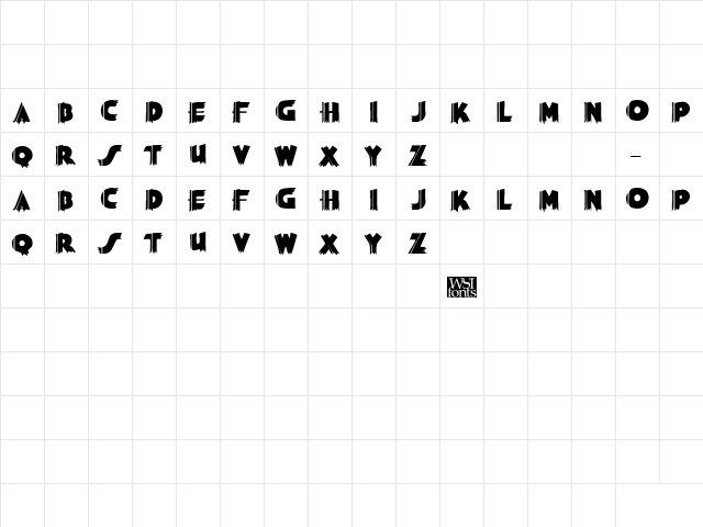 SashDisplayCaps Bold  glyph index