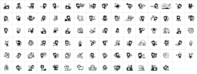 DF Keefbats ITC Regular  glyph index